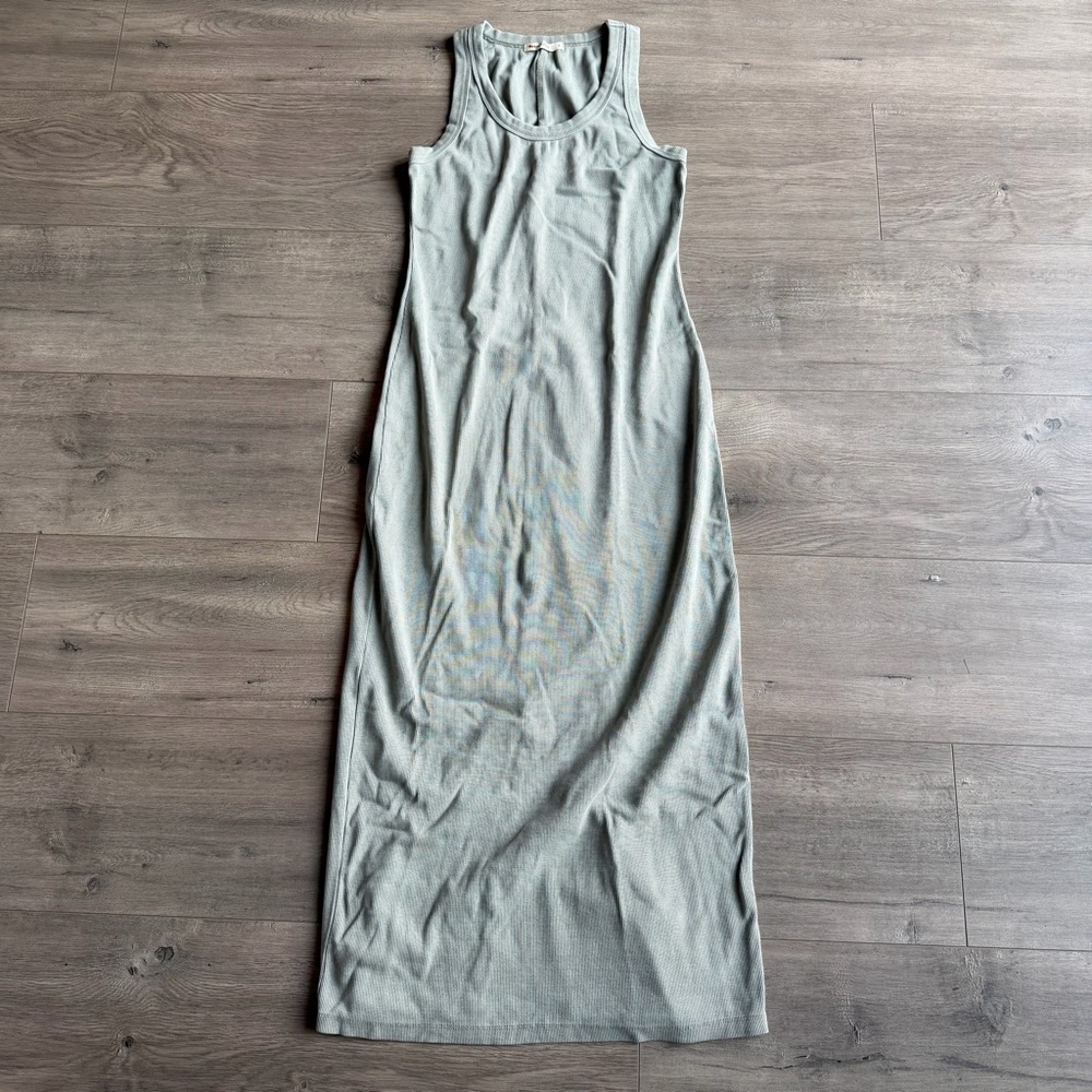 Marine Layer Lexi Rib Sun-In Dress - Faded Olive - size XS - Picture 1 of 8